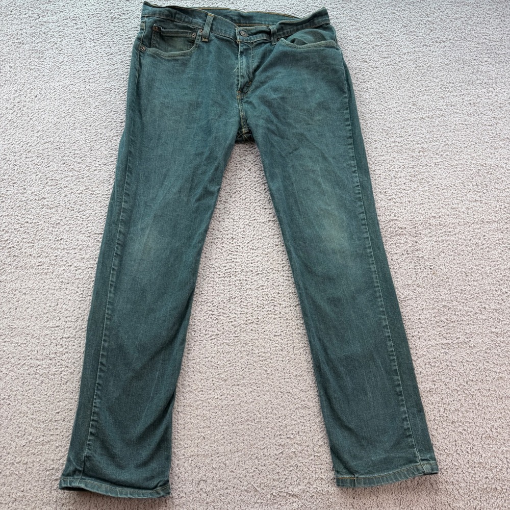 Levis 511 Slim Fit Jeans Mens 34x29 Dark Teal Green Stretch Denim 04511-5367